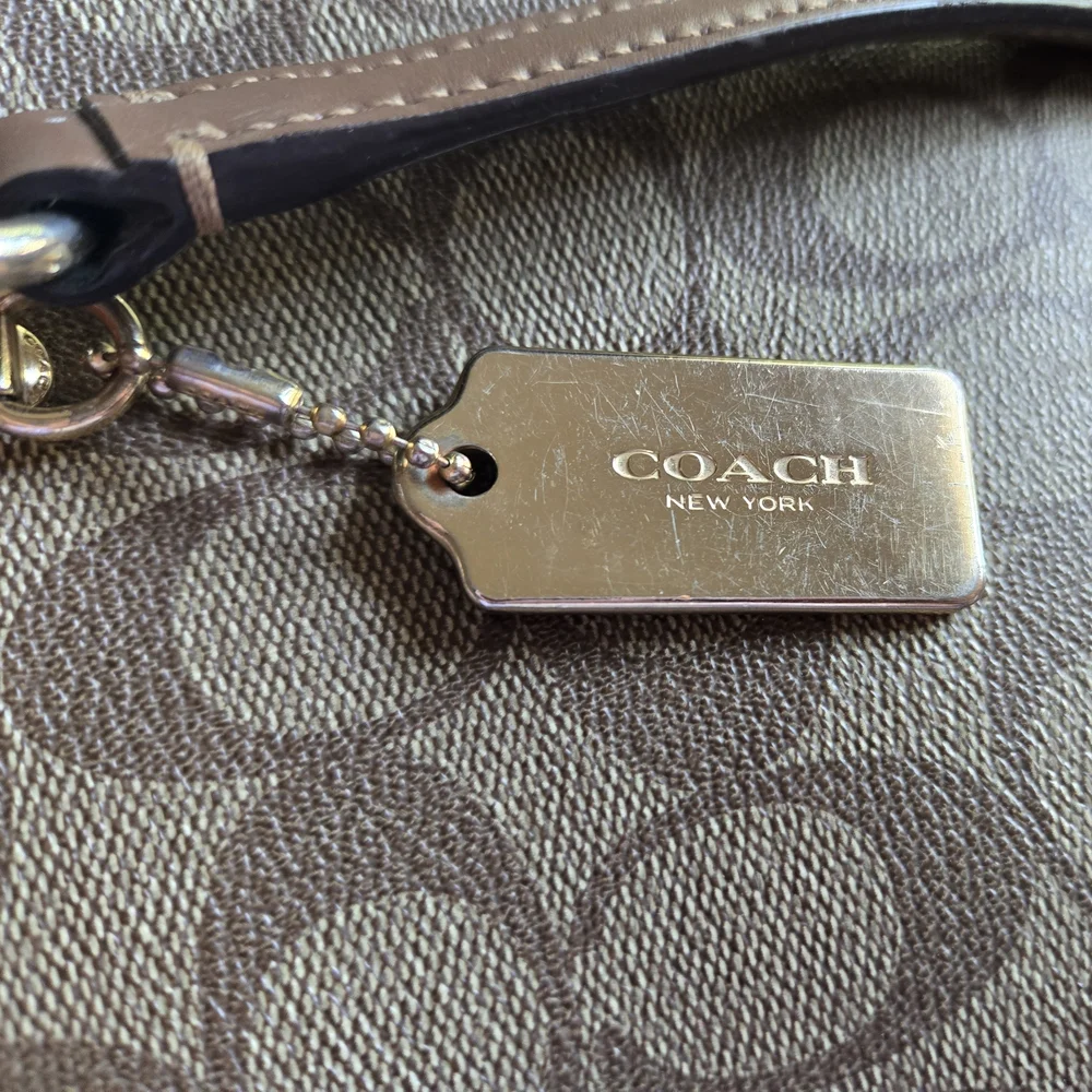 Coach Etta Carry All Tan Signature Shoulder Bag - Picture 16 of 16